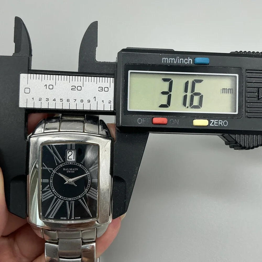 Pierre Balmain Mens Watch 32mm Black Dial Stainless Bracelet 3181 New Battery 8